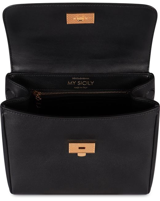 Borsa a mano My Sicily in pelle di Dolce & Gabbana in Black