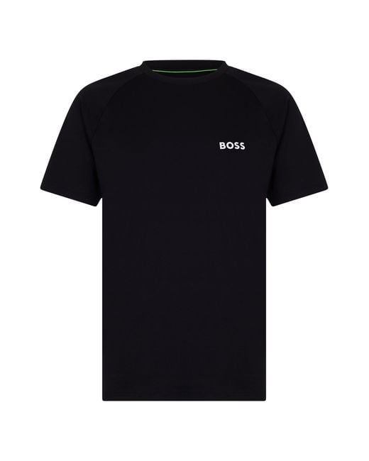 Boss Black Jersey T-Shirt With Short Sleeves for men