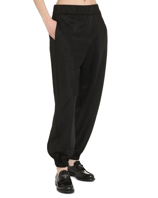 Jil Sander Black High-Waist Tapered-Fit Trousers