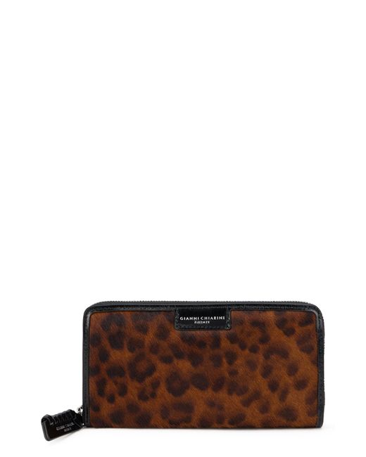 Gianni Chiarini Brown Animal Print Wallet