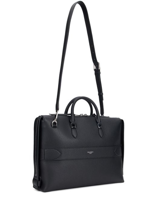 Dolce & Gabbana Black Leather Handbag for men