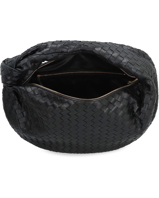 Borsa a spalla Jodie in pelle di Bottega Veneta in Black