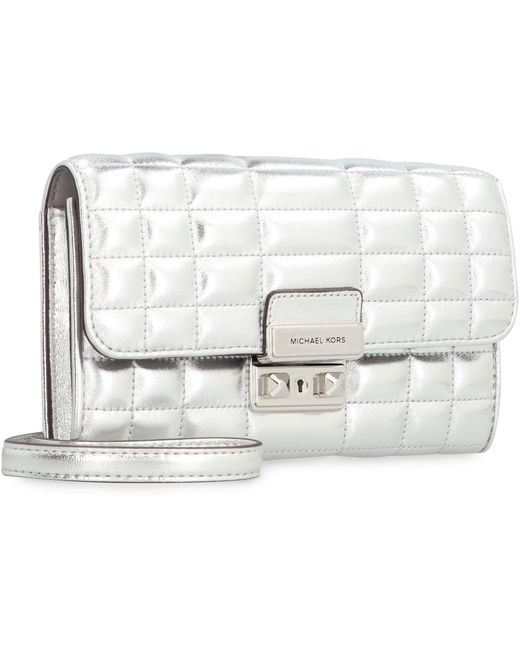Wallet on chain Tribeca in pelle di MICHAEL Michael Kors in White