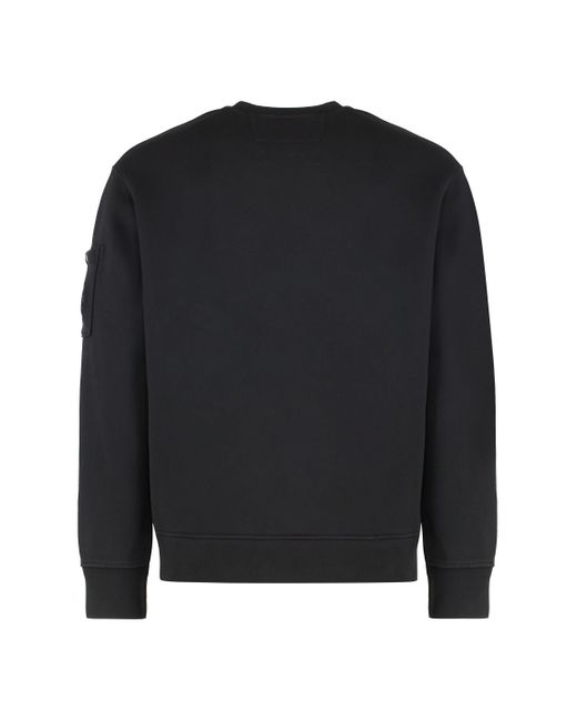 Felpa girocollo in cotone di C P Company in Black da Uomo