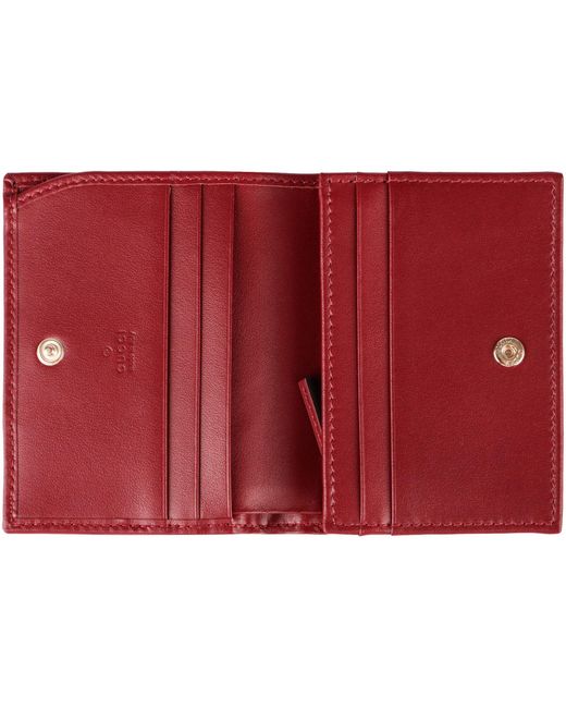 Gucci Red Gg Marmont Leather Wallet