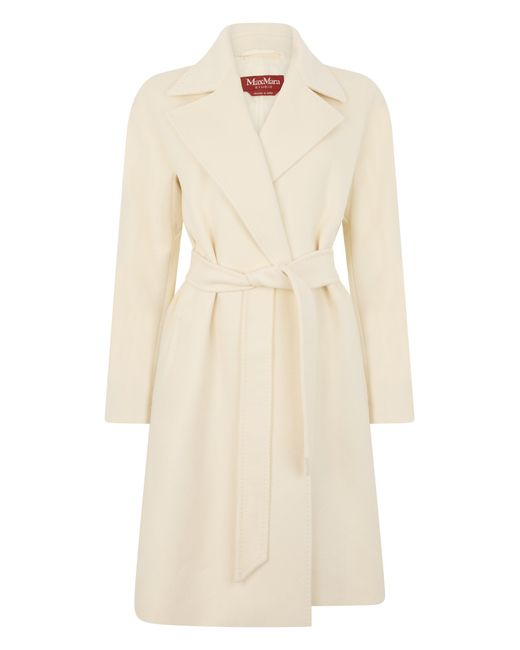Max Mara Natural Coat With Adjustable Belt