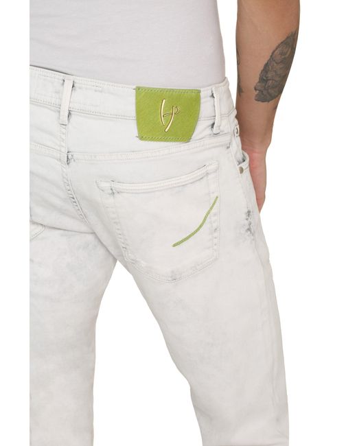 handpicked White Orvieto Slim Fit Jeans for men
