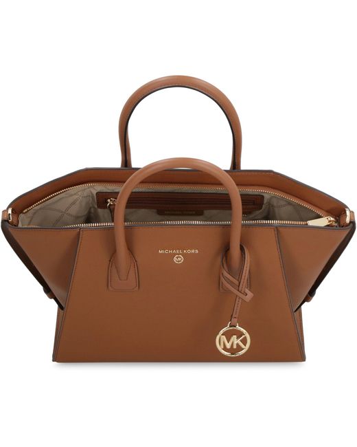 Michael Kors Brown Avril Leather Handbag