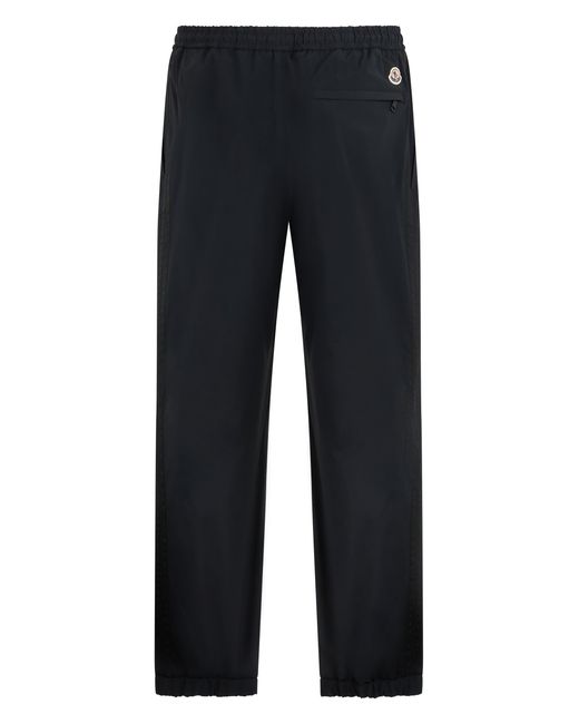Moncler Blue Straight-Cut Pants With Elastic Waist For for men