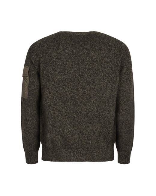 Moncler Black Wool And Cashmere Sweater for men