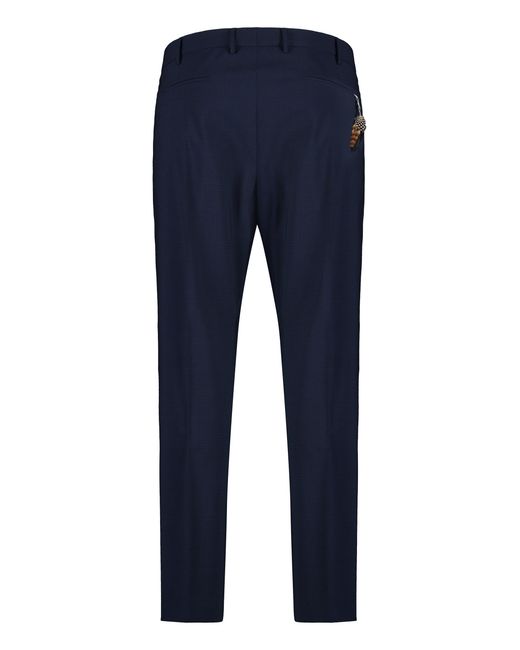 PT01 Blue Virgin Wool Trousers for men