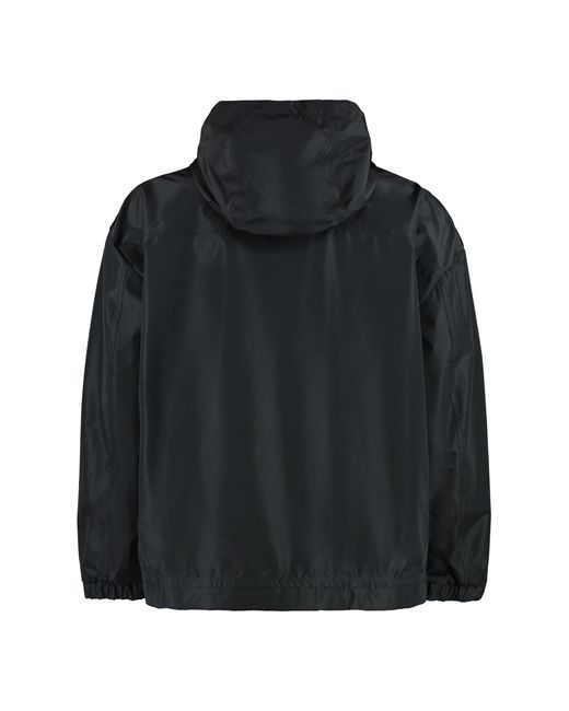 Dolce & Gabbana Black Dolce & Gabbana Technical Fabric Hooded Jacket for men