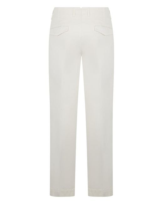Slowear White Straight Fit Pants for men