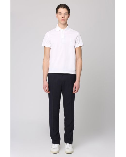 Saint Laurent White Cotton-Piqué Polo Shirt for men