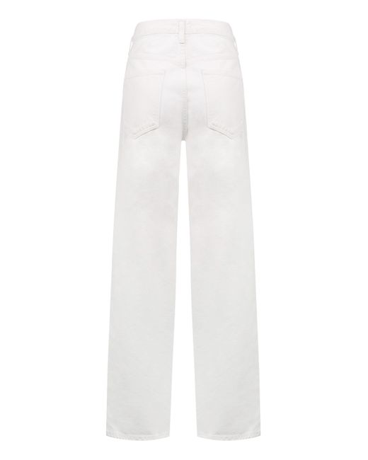 Jeans straight leg Criss Cross a 5 tasche di Agolde in White