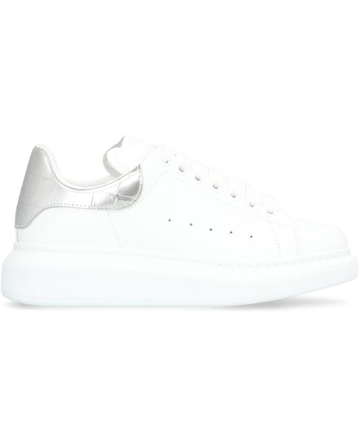 McQueen White Leather Chunky Sneakers