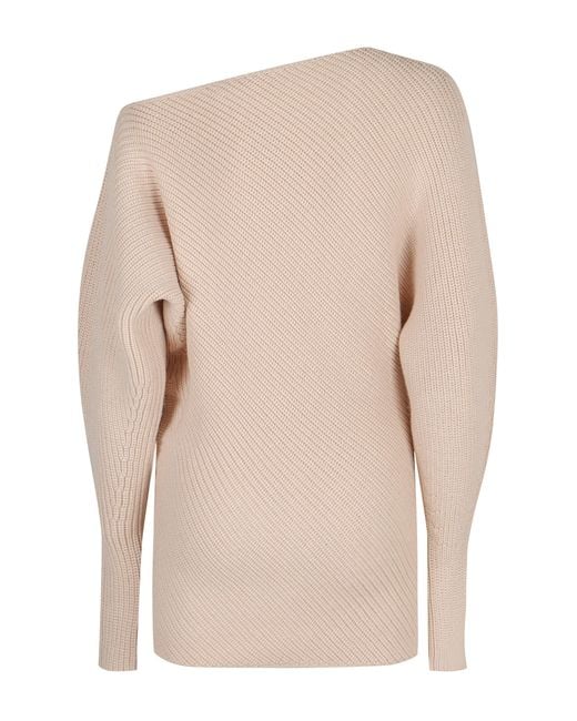 Philosophy Di Lorenzo Serafini Natural One-Shoulder Sweater