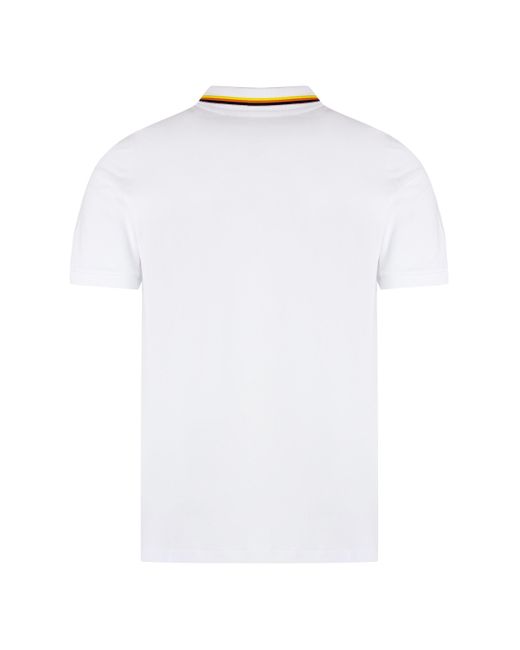 K-Way White Cotton-Pique Polo Shirt for men