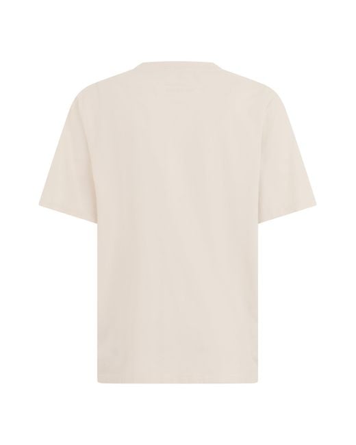 MM6 by Maison Margiela White Cotton T-Shirt With Drape