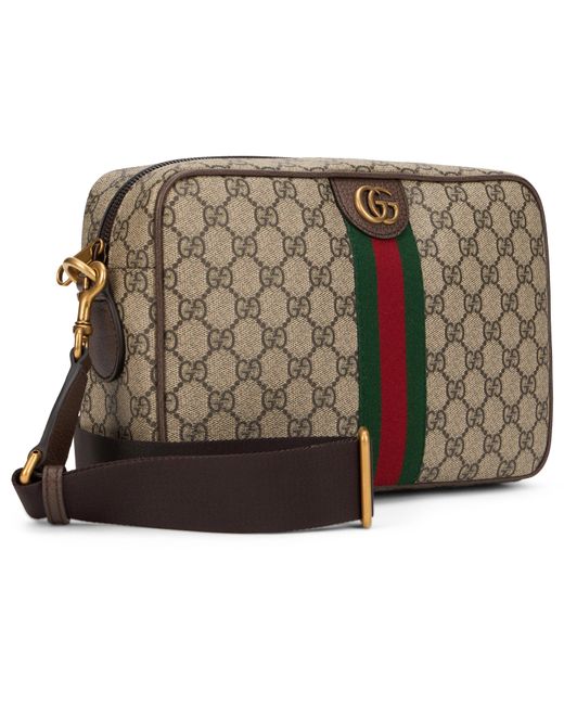 Gucci Gray Shoulder Bag With Monogram Pattern for men