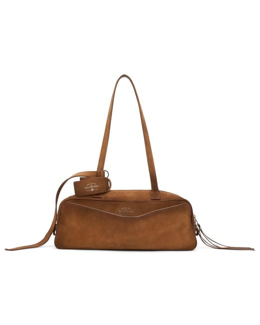 Balenciaga Brown Carrie Bowling Bag Small