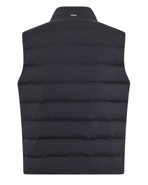 Herno Black Padded Gilet With Zip for men