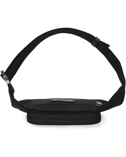 Dolce & Gabbana Black Sporty Chic Canvas Belt Handbag for men
