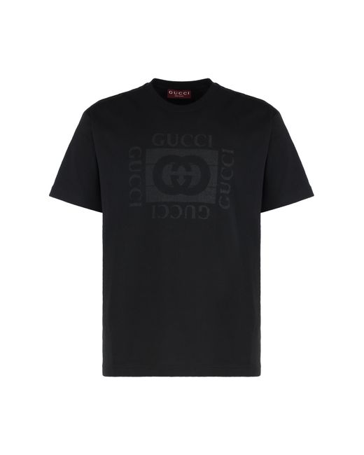 Gucci Black Cotton Jersey T-Shirt for men