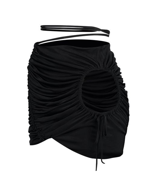ANDREADAMO Black Draped Skirt