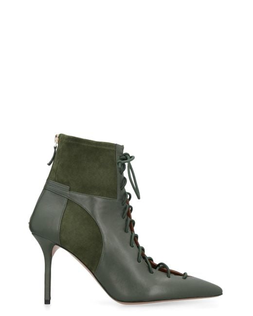 Malone Souliers Green Montana Suede Ankle Boots