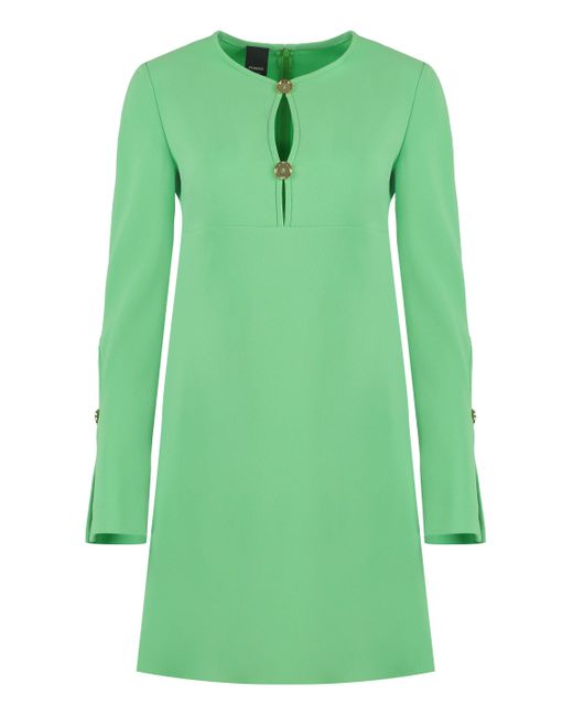 Pinko Green Aquarios Crepe Dress