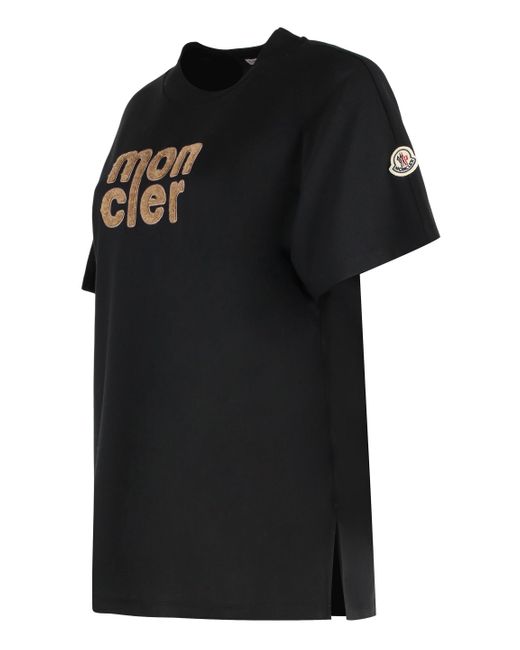 Moncler Black Cotton Crew-Neck T-Shirt
