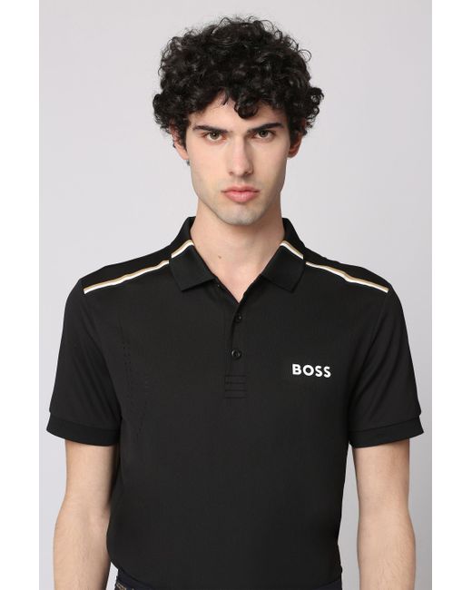 X Matteo Berrettini - Polo in jersey tecnico di Boss in Black da Uomo