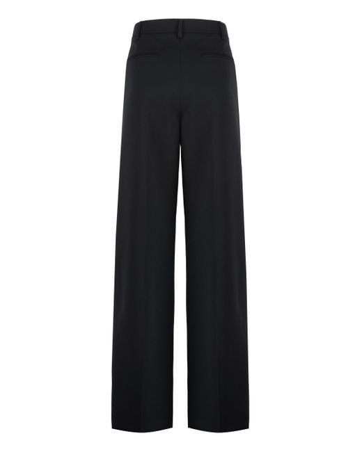 Valentino Garavani Black Wool Tailored Trousers