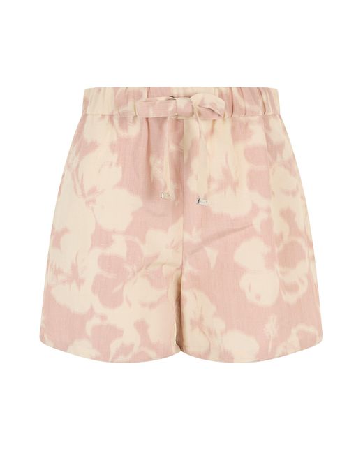 Moncler Pink Floral Shorts