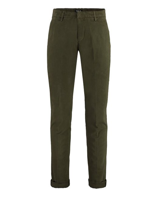 Dondup Green Gaubert Cotton Chino Trousers for men