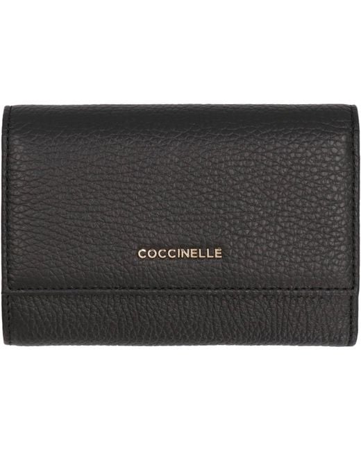 Coccinelle Black Metallic Soft Leather Wallet