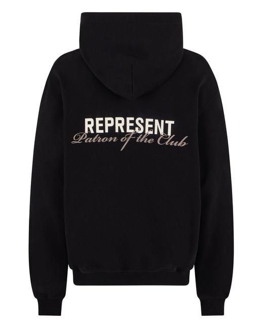 Represent Black Cotton Hoodie for men