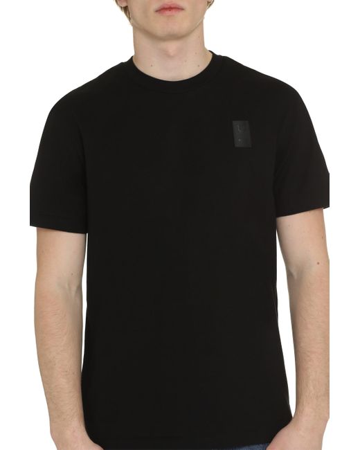 T-shirt girocollo in cotone di Ferragamo in Black da Uomo