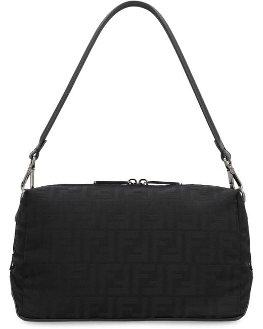 Fendi Black Medium Squared Ff Bag for men