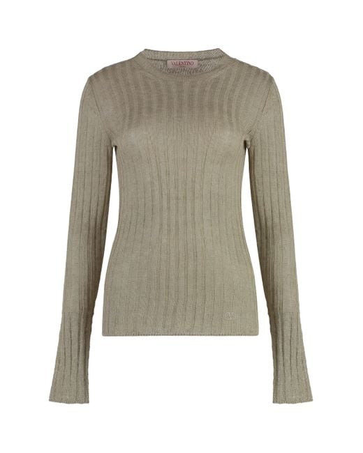 Valentino Green Fine-knit Sweater