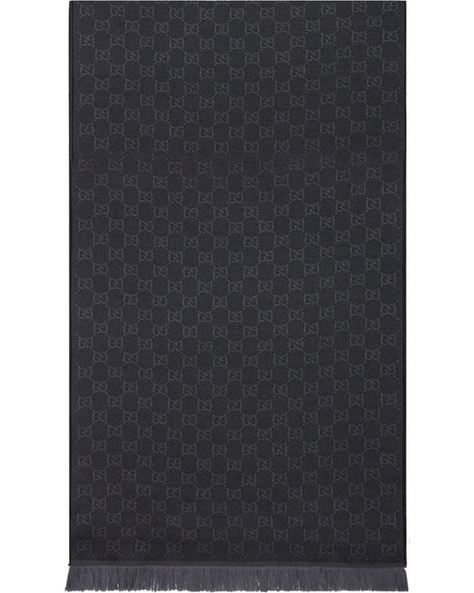 Sciarpa in lana GG di Gucci in Black