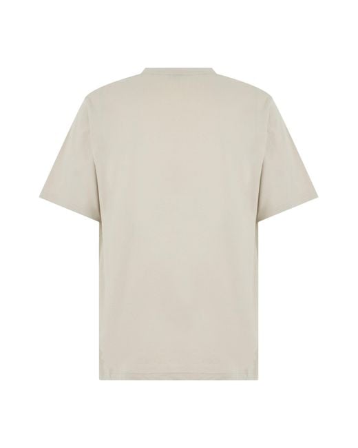Boss White Cotton T-Shirt With Print for men