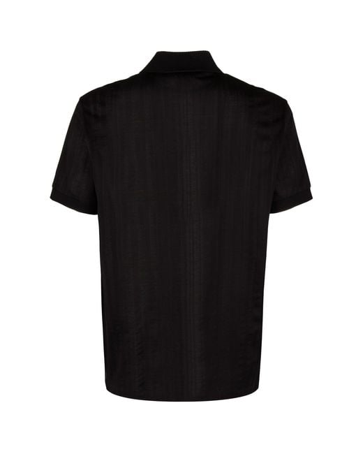 Paul Smith Black Solid Shirt Collar Polo for men