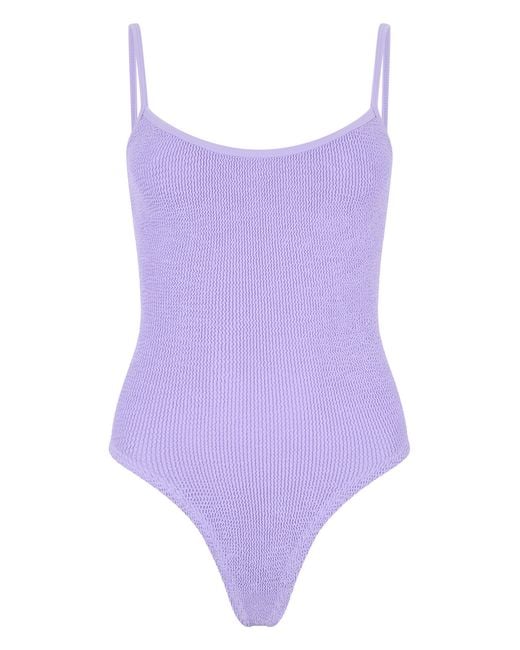 Hunza G Purple One-Piece Swimsuit Pamela