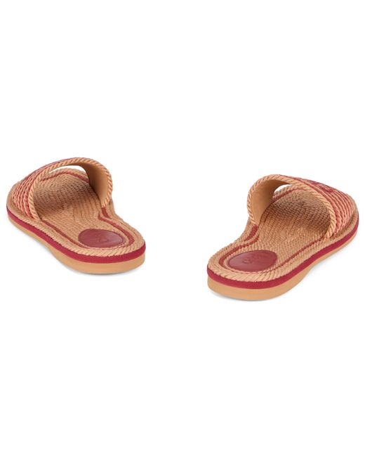 Chloé Pink Braided Rope Slippers