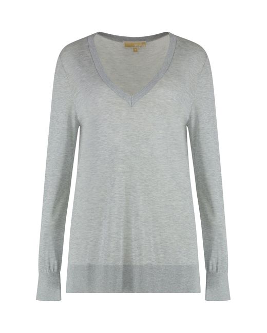 MICHAEL Michael Kors Gray Fine-Knit Sweater
