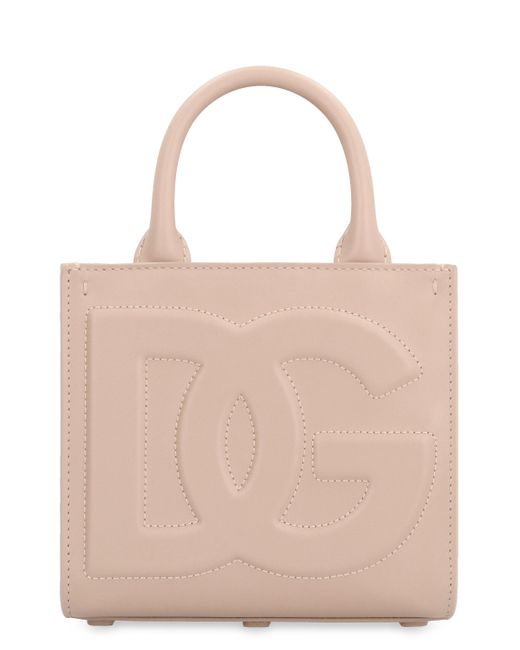 Mini shopping-bag DG Daily in pelle di Dolce & Gabbana in Pink