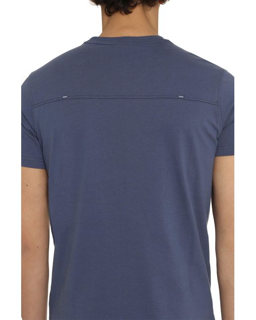 K-Way Blue Logo Cotton T-shirt for men
