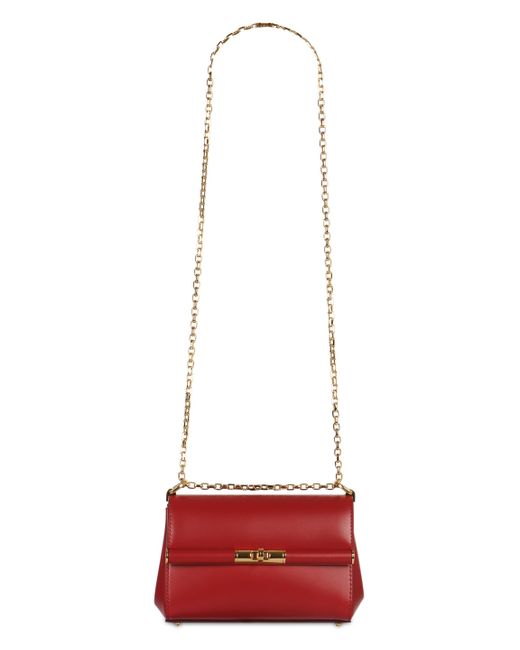 Borsa a spalla Marlene in pelle di Dolce & Gabbana in Red